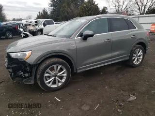 2022 Audi Q3 S line Premium with VIN WA1DECF39N1141117, listed as a Copart auction lot 46456245 with 30,705 mi miles and Salvage Title. Bid and sale history available at carsss.com. Image 1.