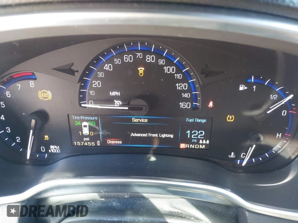 2015 Cadillac SRX Premium Collection with VIN 3GYFNDE33FS531081, listed as a IAAI auction lot 41763596 with 157,455 mi miles. Bid and sale history available at carsss.com. Image 7.