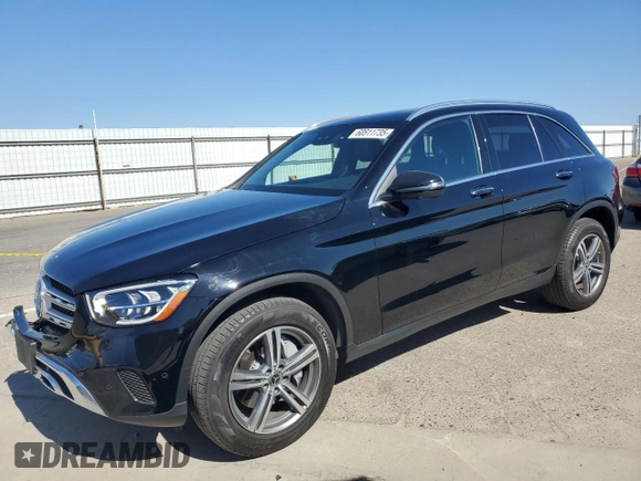 2022 Mercedes-Benz GLC 300 with VIN W1N0G8DB7NV399997, listed as a Copart auction lot 60511735 with 12,563 mi miles and Salvage title. Bid and sale history available at DreamBid. Image 1.