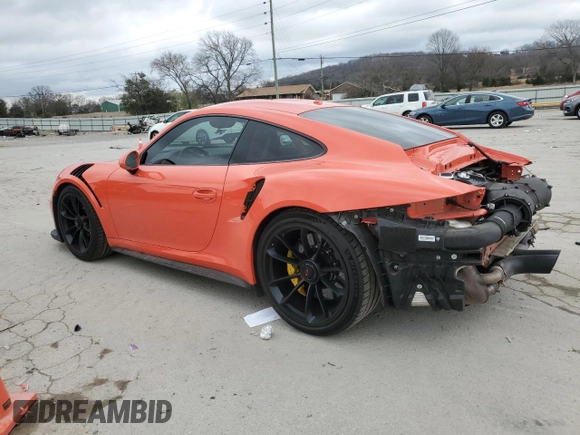 2016 Porsche 911 GT3 RS with VIN WP0AF2A92GS193245, listed as a Copart auction lot 44306855 with 19,949 mi miles and Salvage Title. Bid and sale history available at carsss.com. Image 2.