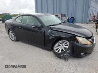 2010 Lexus IS 250 C with VIN JTHFF2C22A2502479, listed as a Copart auction lot 63217475 with 124,240 mi miles and Salvage title. Bid and sale history available at DreamBid. Image 4.
