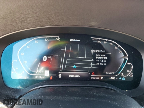 2020 BMW 5 Series 530e with VIN WBAJA9C05LCE35259, listed as a Copart auction lot 73673844 with 51,517 mi miles and Salvage Title. Bid and sale history available at DreamBid. Image 9.