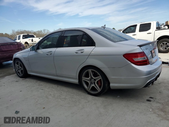 2012 Mercedes-Benz C 63 AMG with VIN WDDGF7HB1CA708788, listed as a Copart auction lot 46233845 with 164,262 mi miles and Salvage Title. Bid and sale history available at carsss.com. Image 2.