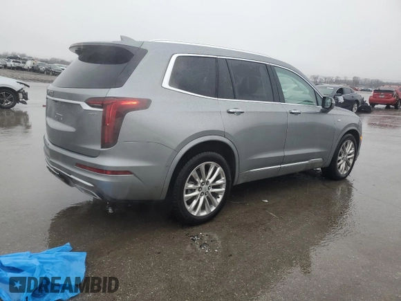 2024 Cadillac XT6 FWD Premium Luxury with VIN 1GYKPCRS5RZ702375, listed as a Copart auction lot 44265085 with 6,244 mi miles and Salvage Title. Bid and sale history available at carsss.com. Image 3.