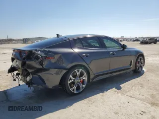 2018 Kia Stinger GT with VIN KNAE35LCXJ6040453, listed as a Copart auction lot 46859275 with 19,373 mi miles and Salvage Title. Bid and sale history available at carsss.com. Image 3.