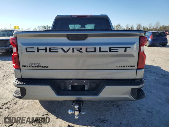 2024 Chevrolet Silverado 1500 Custom with VIN 1GCPABEK2RZ102085, listed as a Copart auction lot 87700835 with 31,311 mi miles and Salvage Title. Bid and sale history available at DreamBid. Image 6.