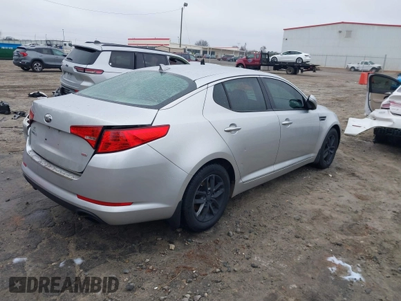 2013 Kia Optima LX with VIN KNAGM4A7XD5337481, listed as a IAAI auction lot 41195440 with 118,116 mi miles. Bid and sale history available at carsss.com. Image 4.