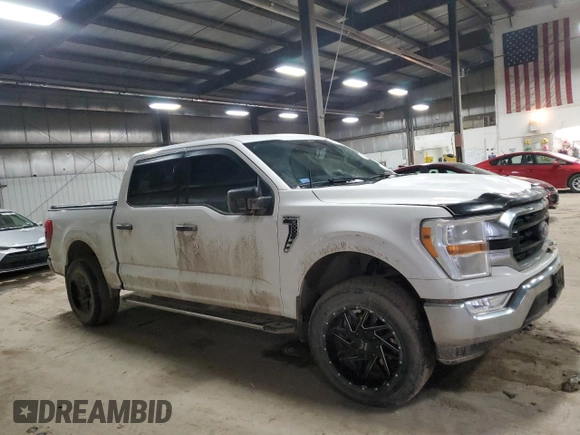 2021 Ford F-150 XL with VIN 1FTFW1E8XMFA35161, listed as a Copart auction lot 41602005 with 54,519 mi miles and Salvage Title. Bid and sale history available at carsss.com. Image 4.