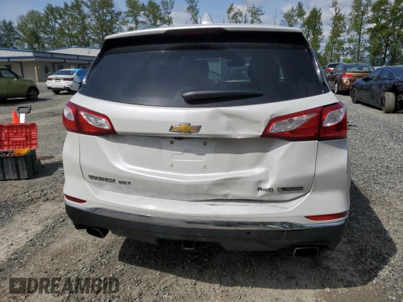 2018 Chevrolet Equinox Premier with VIN 2GNAXWEX1J6326785, listed as a Copart auction lot 55337285 with Not Provided miles and Salvage Title. Bid and sale history available at carsss.com. Image 6.