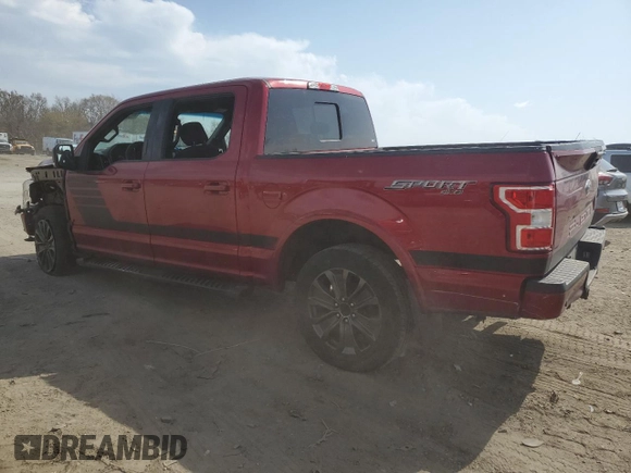 2018 Ford F-150 XL with VIN 1FTEW1E55JFA24677, listed as a Copart auction lot 49508155 with 119,616 mi miles and Salvage Title. Bid and sale history available at carsss.com. Image 2.