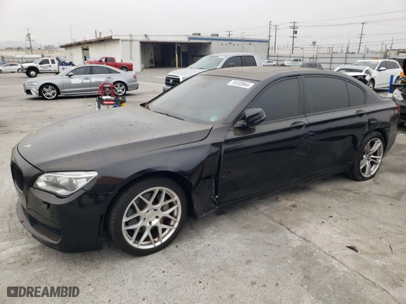 2013 BMW 7 Series 740Li with VIN WBAYE4C51DD137687, listed as a Copart auction lot 76103944 with 134,609 mi miles and Salvage Title. Bid and sale history available at carsss.com. Image 1.