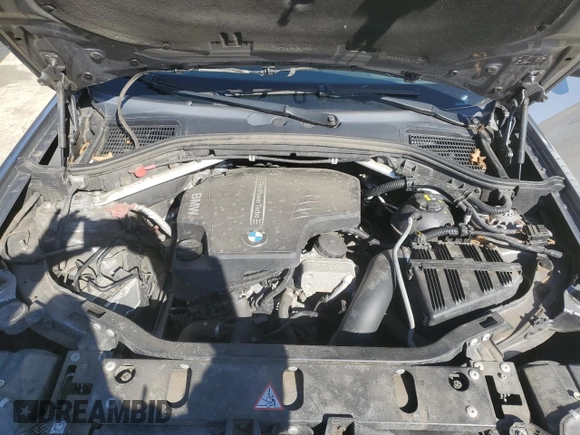 2016 BMW X3 xDrive28i with VIN 5UXWX9C57G0D77275, listed as a Copart auction lot 52370655 with 106,358 mi miles and Salvage Title. Bid and sale history available at DreamBid. Image 12.