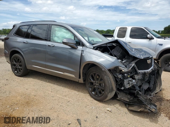 2020 Cadillac XT6 AWD Sport with VIN 1GYKPGRS7LZ134130, listed as a Copart auction lot 59216574 with 75,622 mi miles and Salvage Title. Bid and sale history available at carsss.com. Image 4.