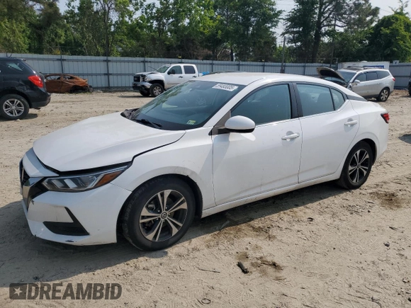 2021 Nissan Sentra SV with VIN 3N1AB8CV5MY299715, listed as a Copart auction lot 59483005 with 77,340 mi miles and Salvage title. Bid and sale history available at DreamBid. Image 1.