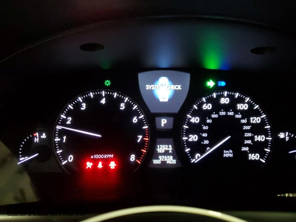 2011 Lexus LS 460 with VIN JTHCL5EF4B5012011, listed as a Copart auction lot 50209825 with 97,658 mi miles and Salvage title. Bid and sale history available at DreamBid. Image 9.