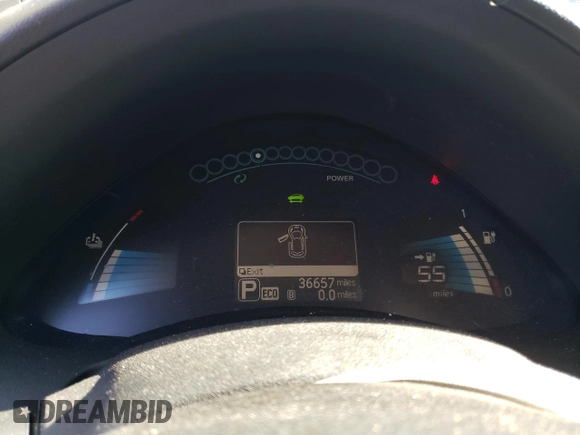 2016 Nissan LEAF S with VIN 1N4BZ0CP5GC302793, listed as a Copart auction lot 59897723 with 36,657 mi miles. Bid and sale history available at carsss.com. Image 9.