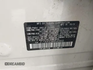 2019 Subaru Forester Limited with VIN JF2SKASCXKH548464, listed as a IAAI auction lot 42276430 with 97,448 mi miles and . Bid and sale history available at DreamBid. Image 9.