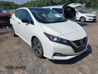 2022 Nissan LEAF SV Plus with VIN 1N4BZ1CV3NC563843, listed as a IAAI auction lot 42536124 with 15,896 mi miles and . Bid and sale history available at DreamBid. Image 1.