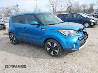 2017 Kia Soul + with VIN KNDJP3A51H7484839, listed as a IAAI auction lot 41861472 with 129,949 mi miles. Bid and sale history available at carsss.com. Image 1.