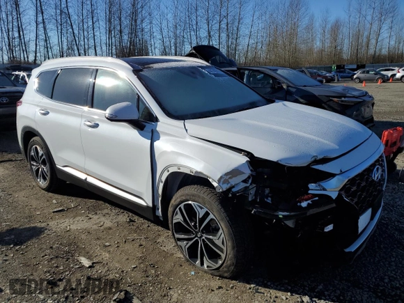 2019 Hyundai Santa Fe Ultimate with VIN 5NMS5CAA2KH030915, listed as a Copart auction lot 44749295 with 45,285 mi miles and Salvage Title. Bid and sale history available at carsss.com. Image 4.
