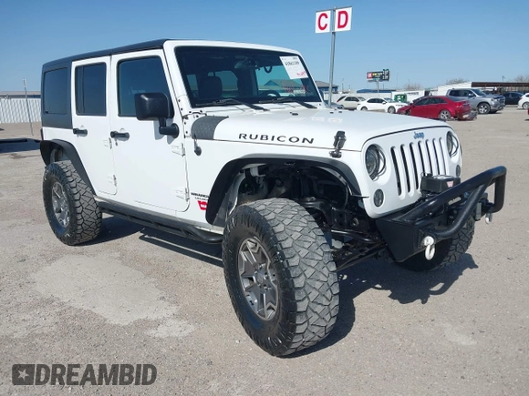 2014 Jeep Wrangler Unlimited Rubicon with VIN 1C4BJWFG1EL167423, listed as a IAAI auction lot 41861109 with 104,669 mi miles. Bid and sale history available at carsss.com. Image 1.