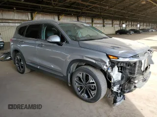 2020 Hyundai Santa Fe SEL with VIN 5NMS3CAA2LH245556, listed as a Copart auction lot 43567925 with 44,670 mi miles and Salvage Title. Bid and sale history available at carsss.com. Image 4.