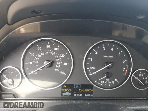 2014 BMW 3 Series 320i xDrive with VIN WBA3C3G54ENR25444, listed as a Copart auction lot 54017355 with 161,834 mi miles and Clean Title. Bid and sale history available at carsss.com. Image 9.