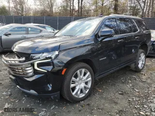 2021 Chevrolet Tahoe High Country with VIN 1GNSKTKLXMR368139, listed as a Copart auction lot 81991824 with 79,527 mi miles and Salvage Title. Bid and sale history available at carsss.com. Image 1.
