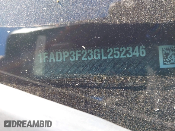 2016 Ford Focus SE with VIN 1FADP3F23GL252346, listed as a IAAI auction lot 42247184 with 99,025 mi miles and . Bid and sale history available at DreamBid. Image 9.