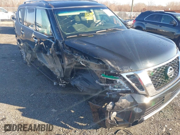 2017 Nissan Armada SV with VIN JN8AY2NC6H9509081, listed as a IAAI auction lot 40997264 with 114,264 mi miles. Bid and sale history available at carsss.com. Image 6.