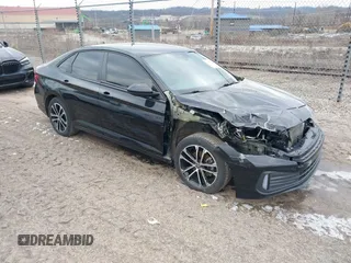 2022 Volkswagen Jetta Sport with VIN 3VWBM7BU3NM027393, listed as a IAAI auction lot 41457228 with 43,230 mi miles and . Bid and sale history available at DreamBid. Image 1.