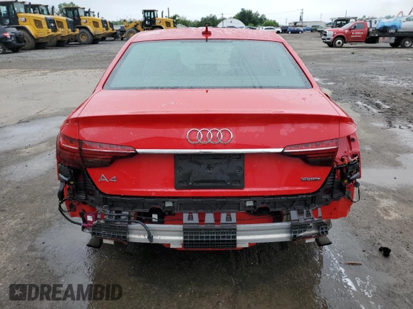 2020 Audi A4 Premium with VIN WAUDNAF44LN012952, listed as a Copart auction lot 61157835 with 37,027 mi miles and Salvage title. Bid and sale history available at DreamBid. Image 6.
