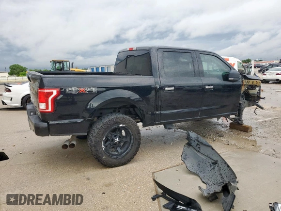 2016 Ford F-150 XLT with VIN 1FTEW1EF1GKF63192, listed as a Copart auction lot 55242505 with 65,516 mi miles and Salvage Title. Bid and sale history available at carsss.com. Image 3.