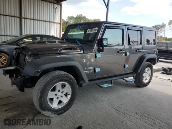 2018 Jeep Wrangler JK Unlimited Sport S with VIN 1C4BJWDG9JL835448, listed as a Copart auction lot 67050784 with 134,168 mi miles and Salvage Title. Bid and sale history available at carsss.com. Image 1.