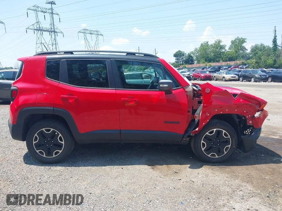 2016 Jeep Renegade Trailhawk with VIN ZACCJBCT0GPD21696, listed as a IAAI auction lot 42651973 with 91,106 mi miles and . Bid and sale history available at DreamBid. Image 14.