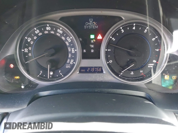2007 Lexus IS 250 with VIN JTHBK262472046760, listed as a IAAI auction lot 42287520 with 219,758 mi miles and . Bid and sale history available at DreamBid. Image 7.