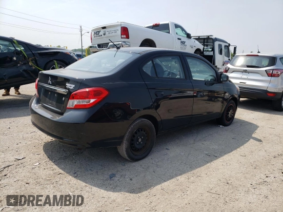 2017 Mitsubishi Mirage ES with VIN ML32F3FJ3HHF14887, listed as a Copart auction lot 59653935 with 115,787 mi miles and Clean title. Bid and sale history available at DreamBid. Image 3.
