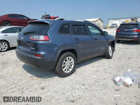2021 Jeep Cherokee Latitude with VIN 1C4PJMCB5MD193647, listed as a Copart auction lot 58806815 with 10,690 mi miles and Salvage title. Bid and sale history available at DreamBid. Image 3.