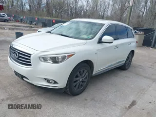 2014 Infiniti QX60 with VIN 5N1AL0MM3EC509798, listed as a IAAI auction lot 41887534 with 120,999 mi miles and . Bid and sale history available at DreamBid. Image 2.