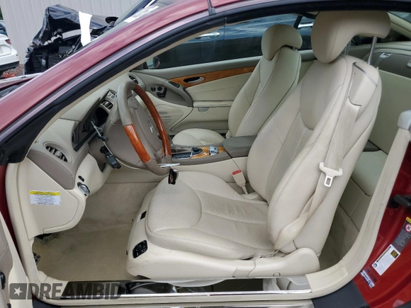 2007 Mercedes-Benz SL 550 with VIN WDBSK71F47F125314, listed as a Copart auction lot 60307285 with 53,051 mi miles and Salvage title. Bid and sale history available at DreamBid. Image 7.