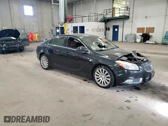 2011 Buick Regal CXL RL6 with VIN W04GU5GC9B1023316, listed as a Copart auction lot 43028995 with 0 mi miles and Salvage Title. Bid and sale history available at carsss.com. Image 11.