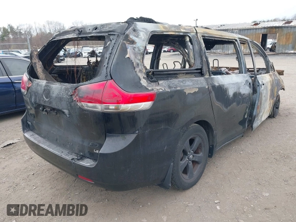 2011 Toyota Sienna LE AAS with VIN 5TDKK3DC1BS121368, listed as a IAAI auction lot 41908740 with Not Provided miles and . Bid and sale history available at DreamBid. Image 4.