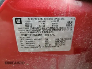 2013 GMC Terrain Denali with VIN 2GKALYEK1D6404253, listed as a Copart auction lot 52676265 with 145,418 mi miles and Clean Title. Bid and sale history available at DreamBid. Image 16.