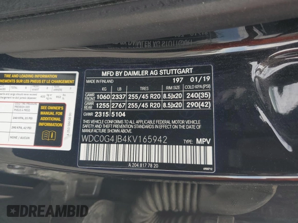 2019 Mercedes-Benz GLC 300 z VIN WDC0G4JB4KV165942, wystawiony jako Copart lot #46959205 z przebiegiem Nie podano mil oraz Szkoda całkowita • Salvage title. Historia ofert i sprzedaży dostępna na DreamBid. Obrazek 14.