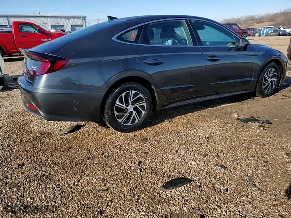 2021 Hyundai Sonata Hybrid Blue with VIN KMHL24JJ2MA025869, listed as a Copart auction lot 41603645 with 115,964 mi miles and Salvage Title. Bid and sale history available at carsss.com. Image 13.