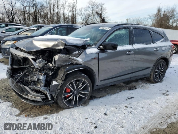 2024 Acura MDX Type S w/Advance Package with VIN 5J8YD8H89RL001385, listed as a Copart auction lot 89081245 with 15,591 mi miles and Salvage Title. Bid and sale history available at carsss.com. Image 1.