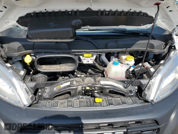 2023 Ram ProMaster Cargo with VIN 3C6LRVVG5PE589982, listed as a Copart auction lot 65990094 with 11,410 mi miles and Salvage Title. Bid and sale history available at DreamBid. Image 12.
