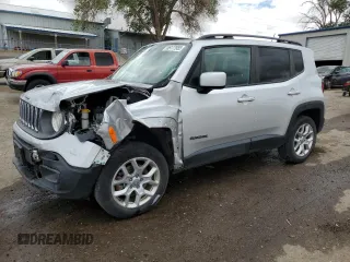 2017 Jeep Renegade Altitude with VIN ZACCJBBB2HPG32590, listed as a Copart auction lot 55177955 with 104,353 mi miles and Salvage title. Bid and sale history available at DreamBid. Image 1.