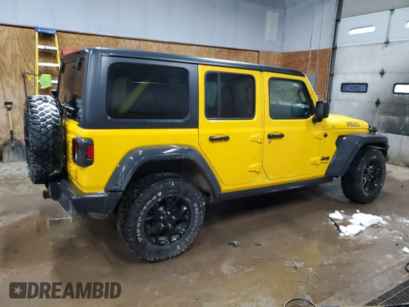 2020 Jeep Wrangler Unlimited Sport Altitude with VIN 1C4HJXDG4LW284590, listed as a Copart auction lot 84806434 with 88,887 mi miles and Salvage title. Bid and sale history available at DreamBid. Image 3.
