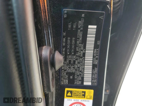 2019 Toyota Highlander SE with VIN 5TDJZRFH6KS566479, listed as a Copart auction lot 59003325 with 99,845 mi miles and Salvage title. Bid and sale history available at DreamBid. Image 13.